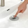Gray Silicone Pop up Drain Cover Anti Odor Kitchen Bathroom Sink Strainer Stopper 10x3.6cm