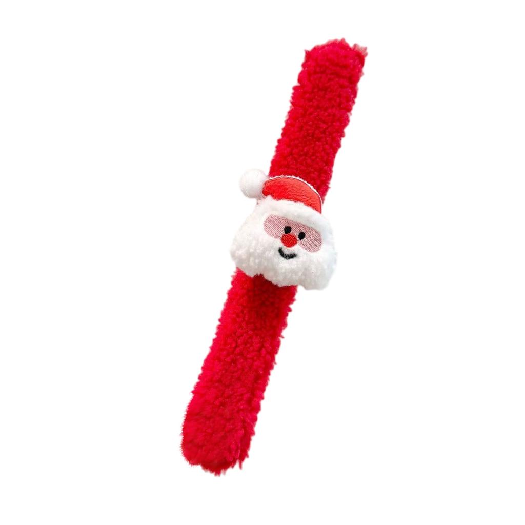 Christmas Slap Bracelets Snaps Santas Claus Party Favors Xmas Wrist Bands Decorations For Exchange Gifts Party Favors Birthday