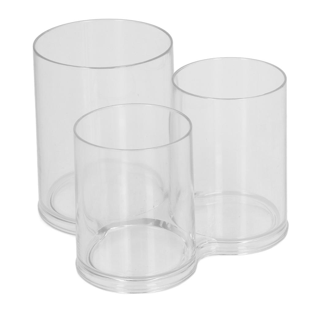 Clear Round Plastic Makeup Container Transparent Cylinder Makeup Brush Holder Organizer