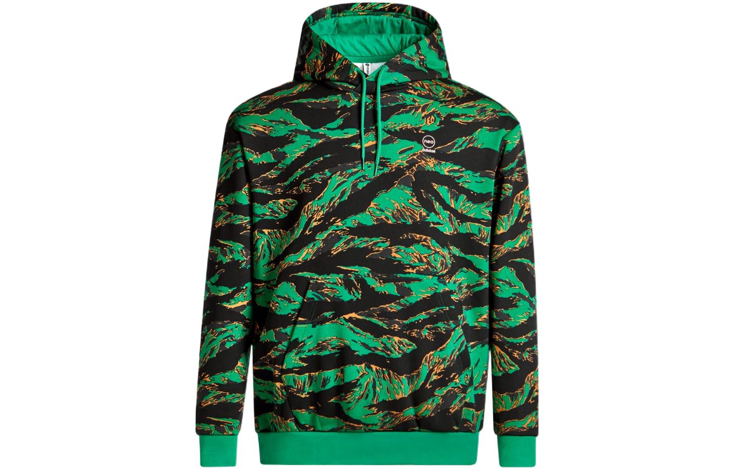 Adidas Neo Sweatshirts Unisex Smoke Green Hooded Moderate Regular IQ0932 XL