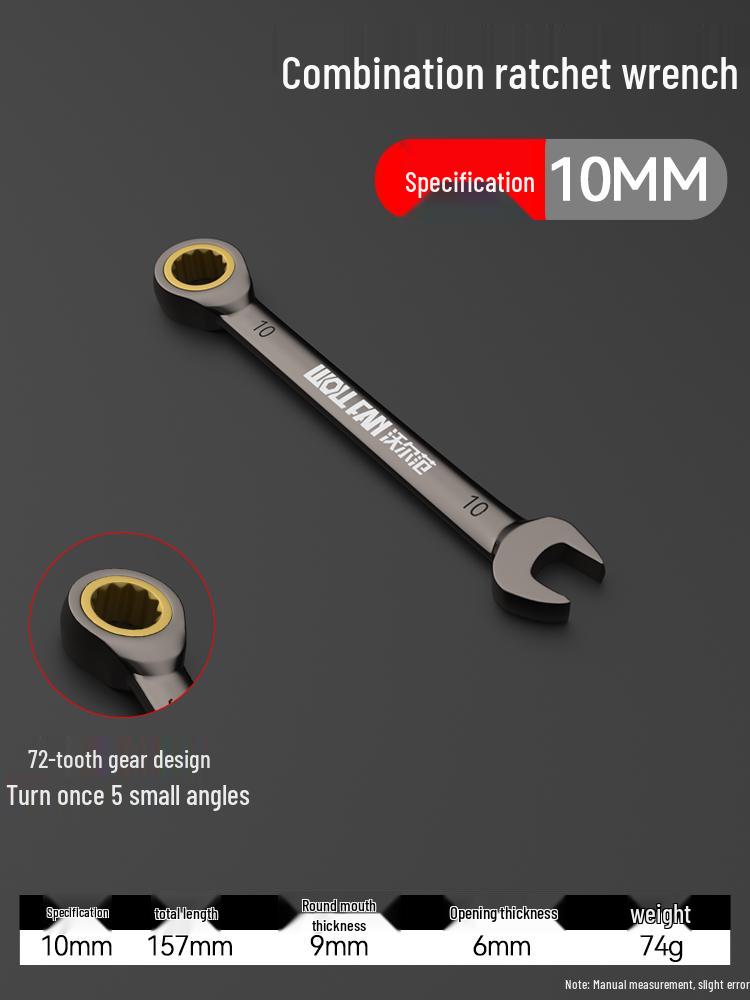 Dual-Ended Ratchet and Flower Wrench Set: Labor-Saving, Quick Two-Way Wrench Tools for Auto Repair (Sizes 8-27).