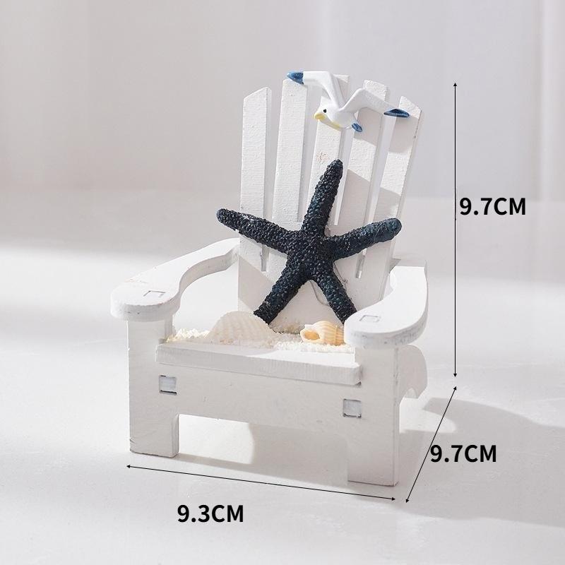 1PC Mini Beach Chair Ornament Ocean Scene Decor Photography Props Summer Gift