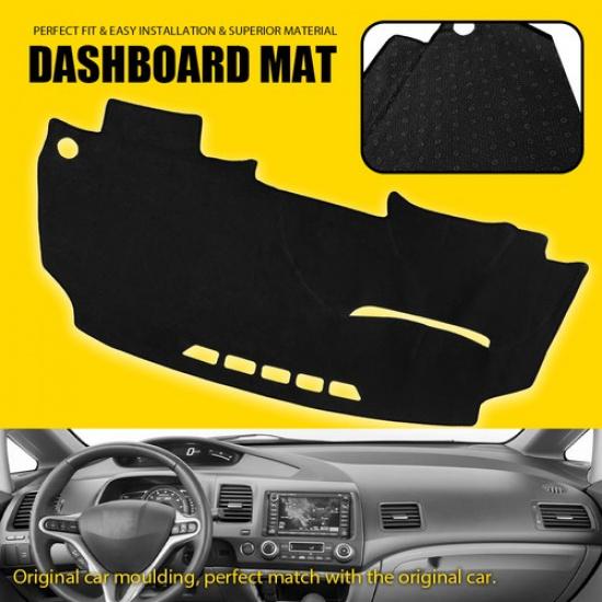 Накладка на панель приборов для Honda Civic 2006-11, коврик на панель, аксессуары, черный