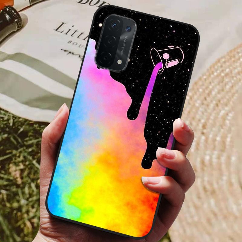 Für Oppo A54 5G Hülle Silikon Rückseite Handyhülle für Oppo A54 5G CPH2195 Hüllen Weiche Bumper Coque für OPPOA54 A 54 5G 6,5 Zoll