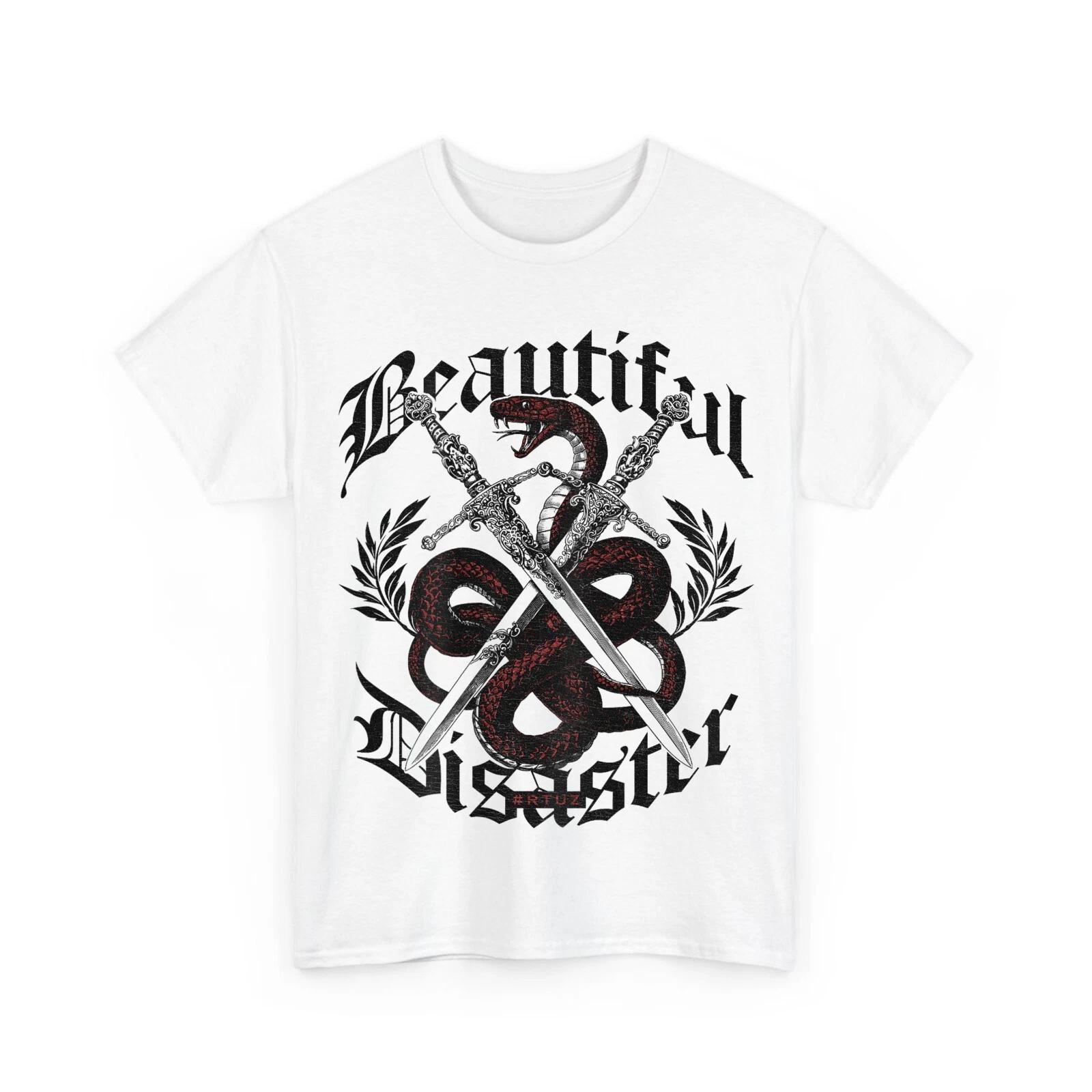 

Hip Hop Vintage Edgy Urban Y2K Back Print Streetwear Snake T-Shirt 4XL