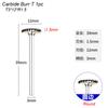 T Type Carbide Rotary File Arc Metal Cutter Bit Tungsten Hard For Aluminum Stone Plastic Carving Engraving For Dremel Metalwork