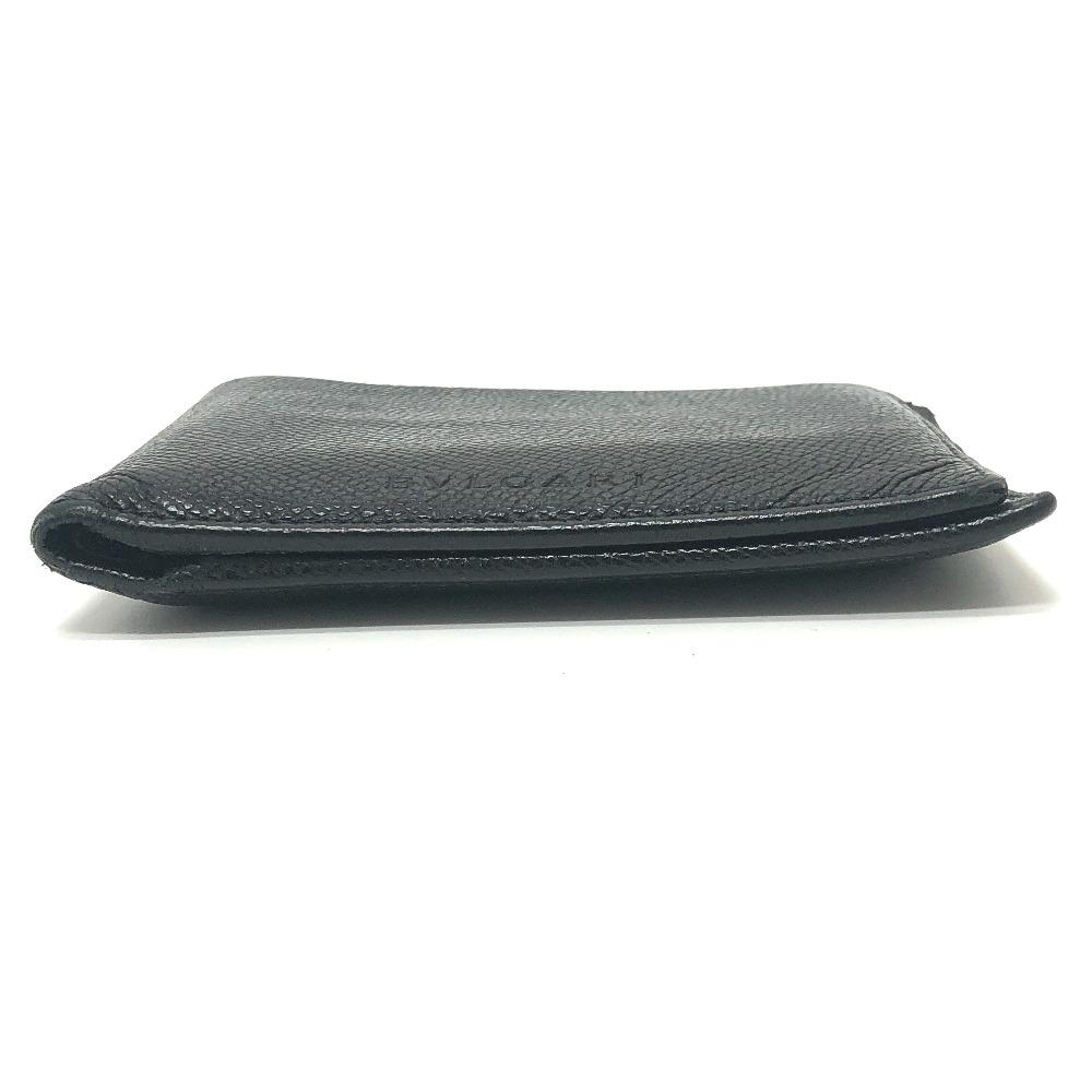 BVLGARI logo Short wallet, Wallet, Compact wallet Folded wallet  Black
