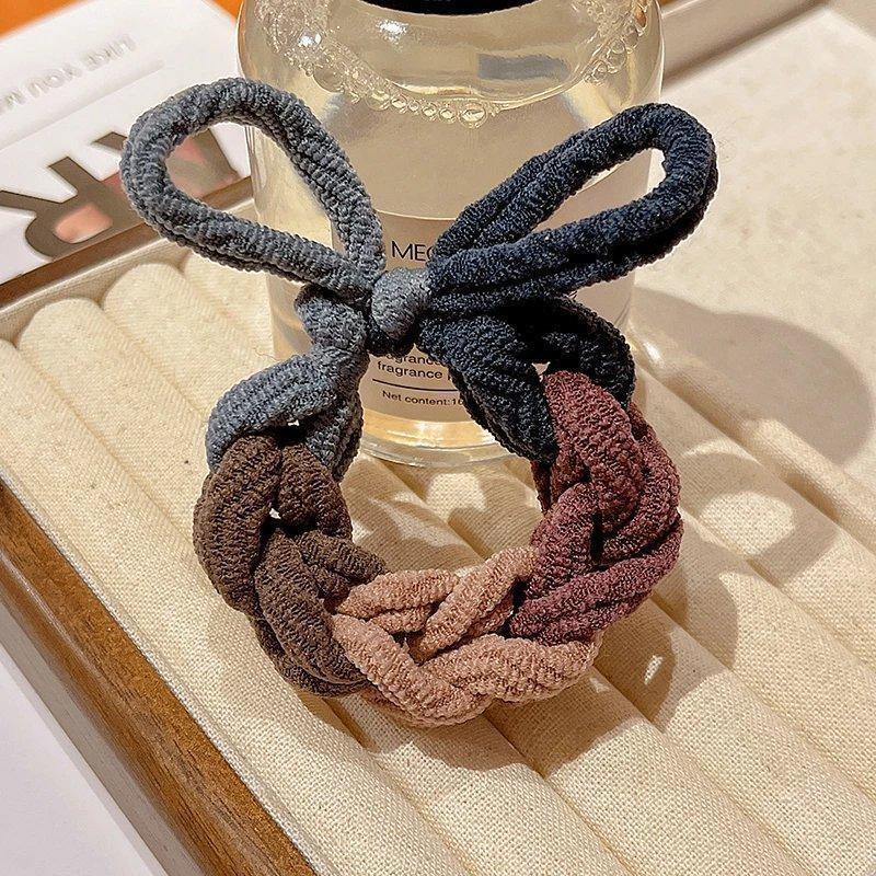 Durable High Elasticity Woven Bow Hair Tie & Headband