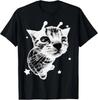 Mème Chat Alien Chat Rigolo Rétro Chaton Vintage T-shirt Drôle T-shirt
