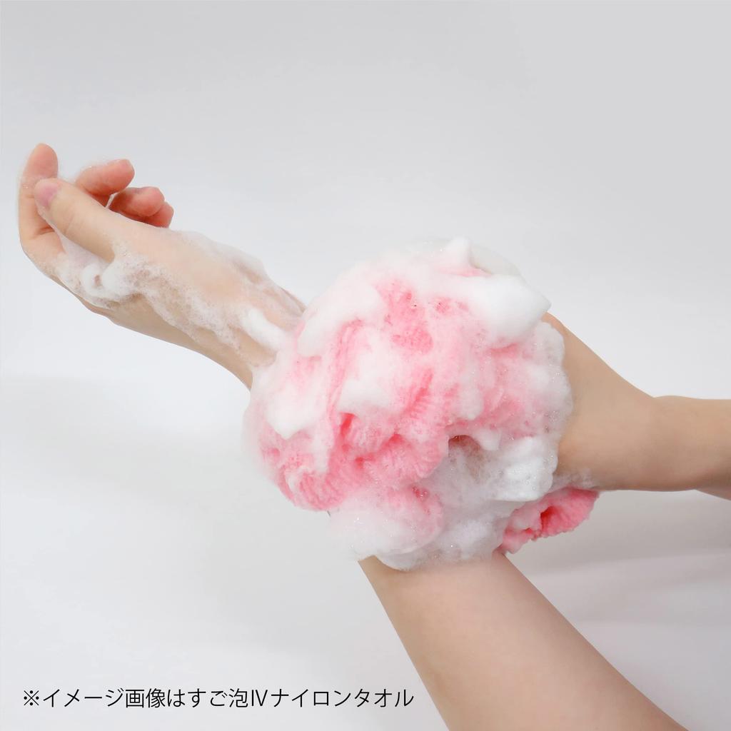 Towa Sangyo Super Foam Silver Antibacterial Nylon Body Regular 28 X 100 Set of 10 Towels, Size, Pink, Approx. Cm,