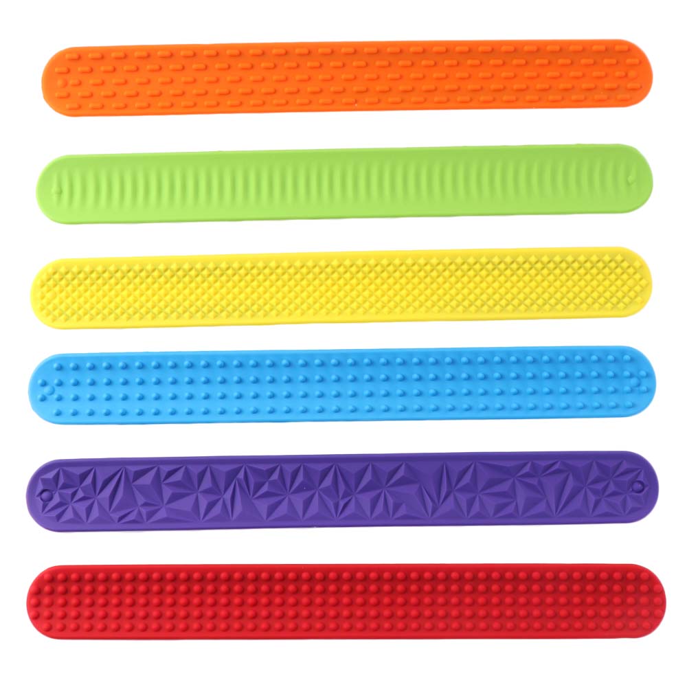 6pcs Wearable Design Silicone Slap Bracelets Childs Slap Band Toy Travel Must Haves