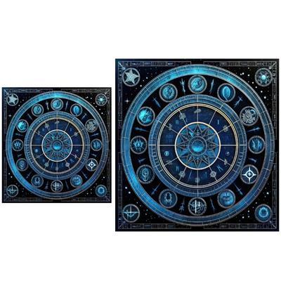 Tarot Tischdecke Runen Wahrsagungen Tischdecke Astrologie Orakel Brettspielmatte Quadratische Form Pendel Altar Tischdecke