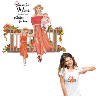 The Best Mama Transfers For Clothing Family Thermal Press Vinyl A-Level Washable Hoodies Tops Diy Iron-On Transfers For Clothing