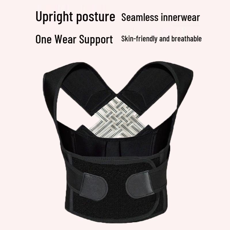 

Пояс-корректор осанки Bebejia для взрослых - Поддержка сутулости и выпрямитель груди XXL (70-80 kg) чёрный