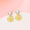 Luxus Goldene Muschel Seestern Perlen Ohrstecker 925 Silber Schmetterling Herzförmige Anhänger Perlenohrringe Für Frauen Party Schmuck