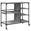 Kitchen Trolley in Grey Sonoma 100x45x89.5 cm Engineered Wood