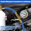 Refrigerant Charge Hose R1234YF Car Conditioning Self-Sealing Recharge Hose with Gauge 1/2 Acme Thread Low Side Quick Coupler