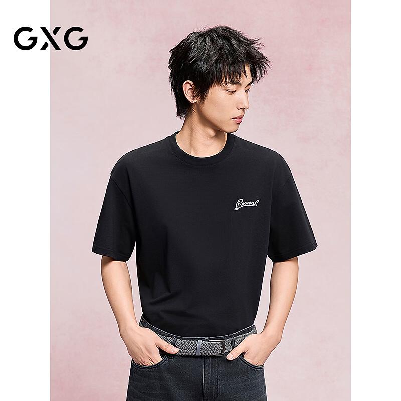GXG Men s Round Neck Letter Print Short Sleeve T-Shirt L