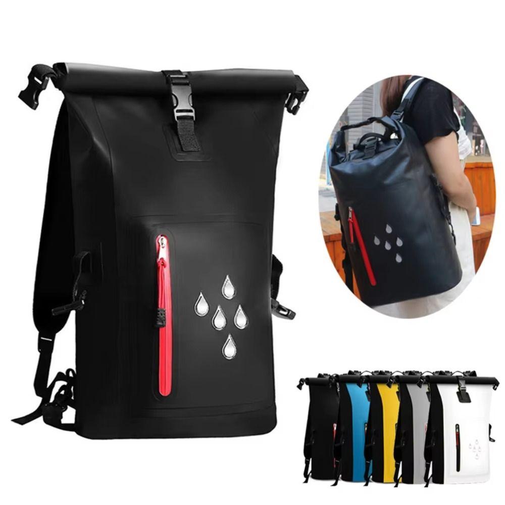 Large Capacity Waterproof Drift Bag IPX6 Rating Waterproof Bucket Bag Swimming Backpack  Camping