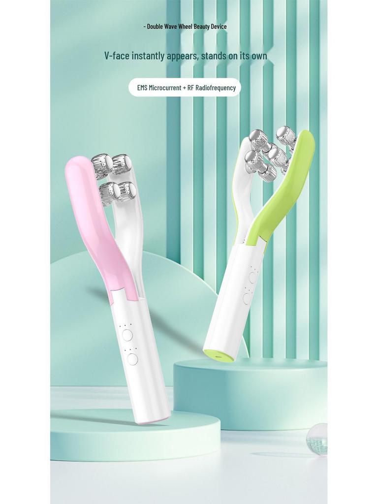 V-Face Roller: Sculpting Double Wave Facial Massager & Slimming Device