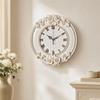 12Inch WallMounted Analog Clock Quiet Decorative Wall with Floral Frame NonTicking Timepiece