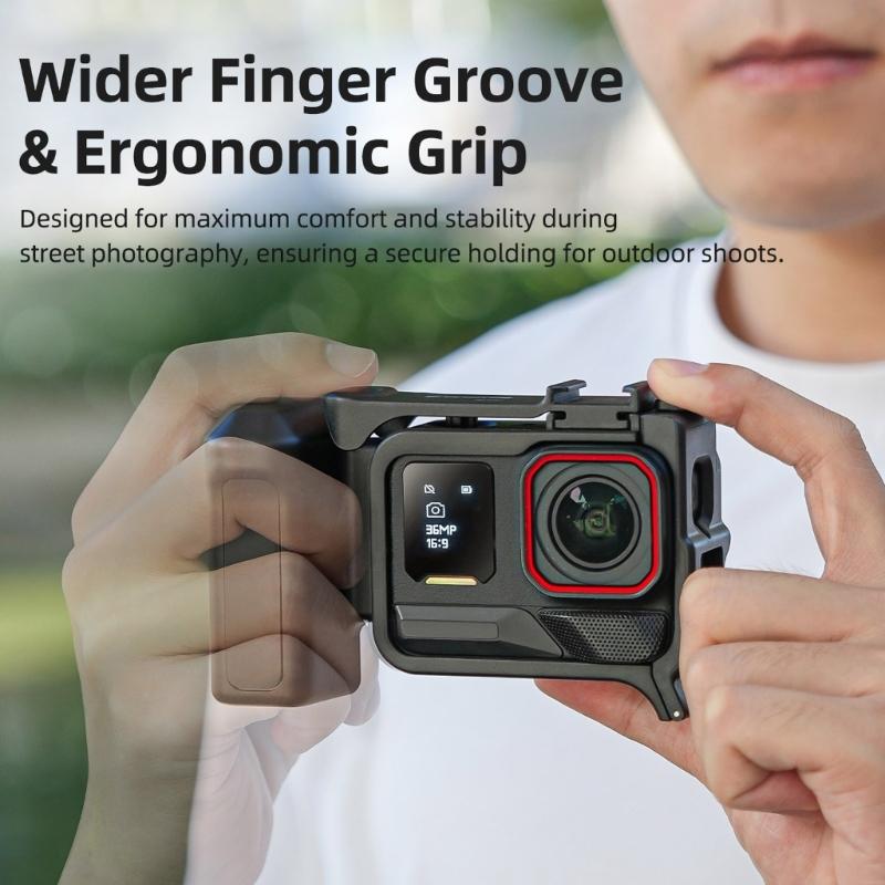 Portable Camera Stabilizer Handle Featuring Detachable Design And AntiDrop Wrist Strap Compatible for Pro2/1 Cameras