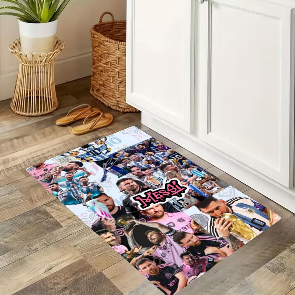Messi Kitchen Floor Mat Long Strip Mat Antislip Machine Washable Suitable For Bathrooms Laundries Home Decoration Carpets