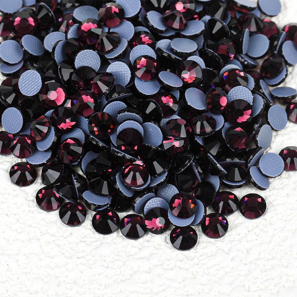 Weichen, Bază din Plastic de Înaltă Calitate Leave-In Diamante Colorate, Diamante pentru Manichiură, Autocolante Rotunde din Cristal pentru Bricolaj, Accesorii Bijuterii cu Diamante