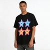 Kids Cute Star Glasses Print T-shirts Boys Girls Casual Breathable Short Sleeve Tops Pure cotton T-shirt