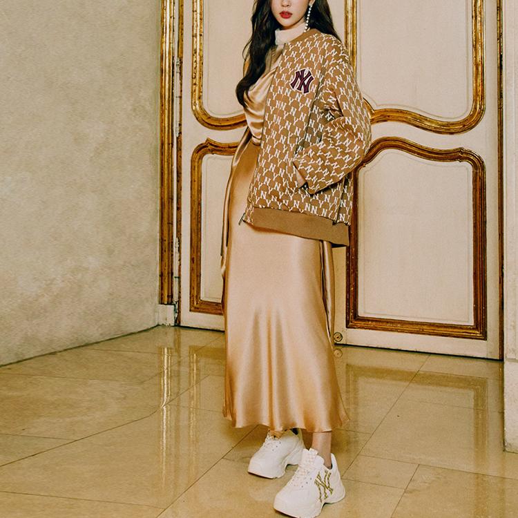 New MLB Baseball Jacket Unisex Beige 31JPM3061-50B