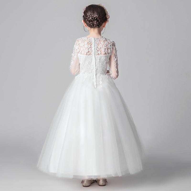 Girls' Puffy Evening Dress - Princess Flower Girl Piano Performance Costume