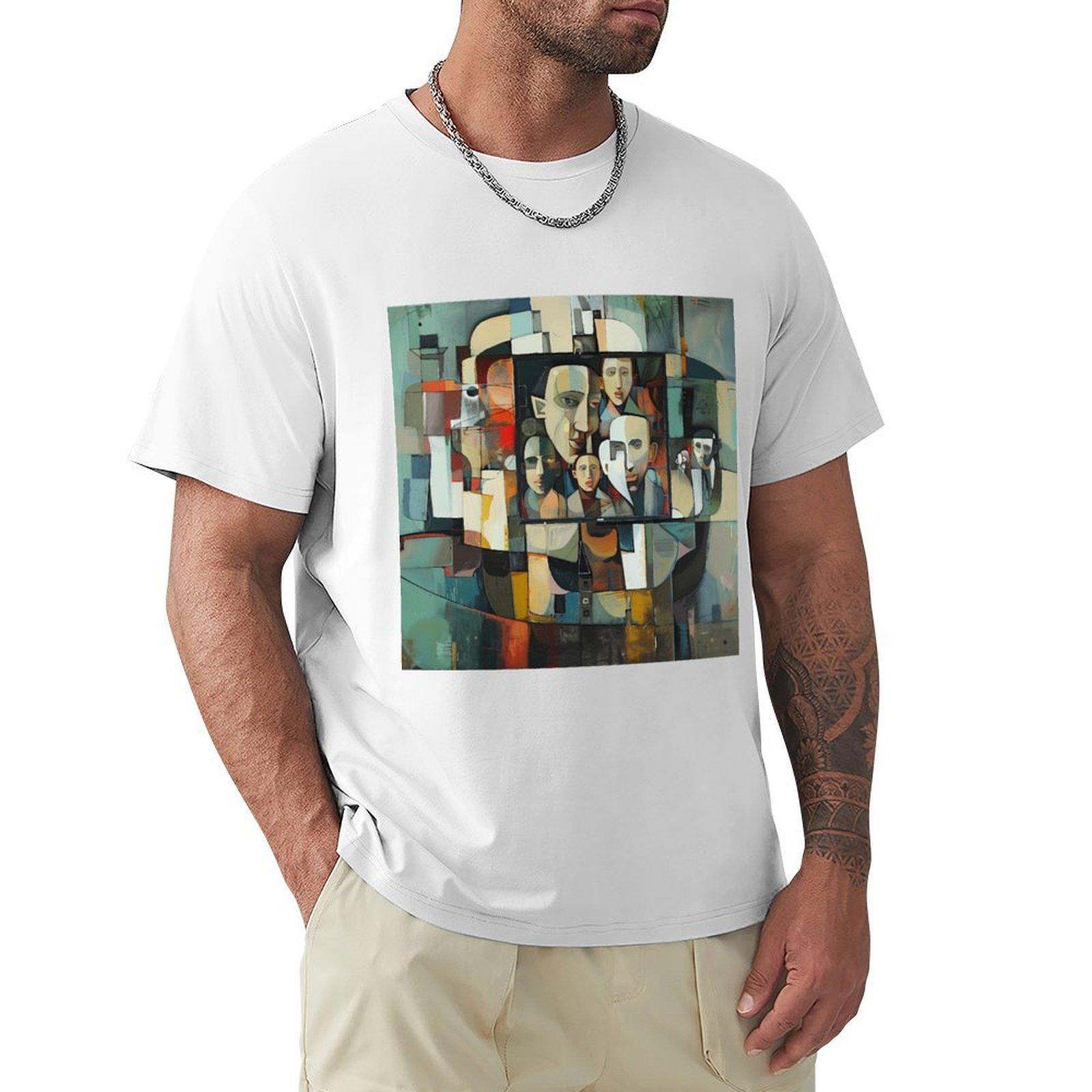 Wall Of Faces Tshirt Holiday All Match Tshirt S