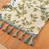Soft Fabric Table Runner Floral Jacquard Runner Flower Bird Leaf Vintage Elegant