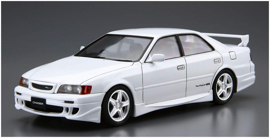 Aoshima Bunka Kyozai The Tuned Car Series 47 TRD JZX100 Chaser 1998 Toyota Plastic Model Kit 1/24 No.