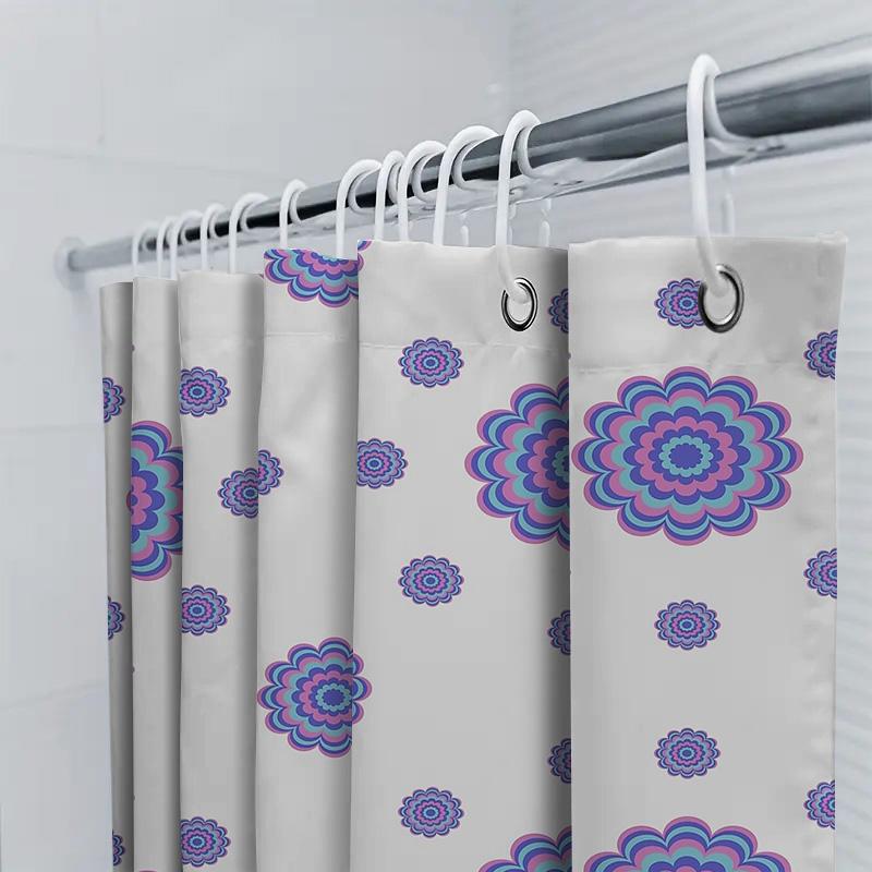Floral Shower Curtain Waterproof Vintage Botanical Pattern Bathroom Decor Farmhouse Rustic Nature Theme Fabric Backdrop For Spa