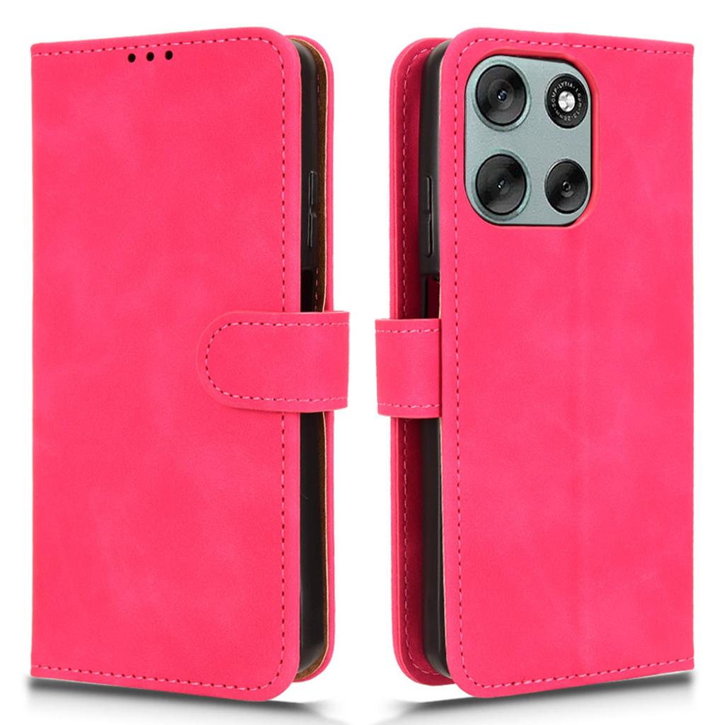 For Motorola Moto G56 5G Leather Case Skin Feel Anti Drop Wallet Flip Phone Cover