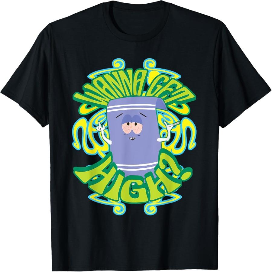 

South Park Wanna Get High Towelie T-Shirt XXXXXL чорний