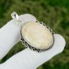 Pendentif Pierre Précieuse Scolecite Naturelle Argent Sterling 925 Bijoux Indiens Pour Filles
