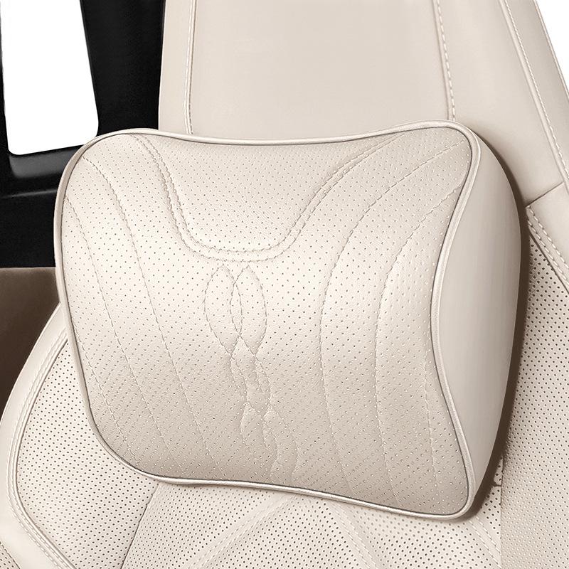 

Deep Blue Car Headrest Lumbar Support & Nappa Leather Neck Pillow: Models L06/S05/S07/S09/SL03