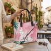  Watercolor Floral Canvas Tote Bag for Women Casual Daily Shoulder Handbag for Shopping Travel Work