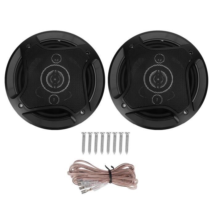 Xuyan 1 Paire de Haut-parleurs Coaxiaux Universels pour Voiture, klaxon, Son Haut-parleur - Noir (6 Pouces)