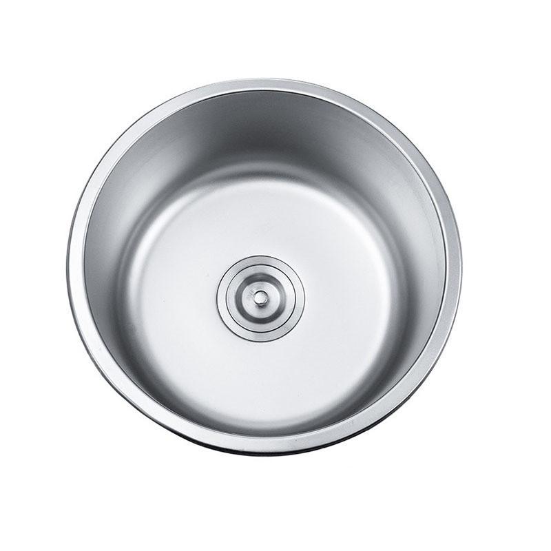 304 Stainless Steel Sink Vegetable Washing Basin Under Counter Basin Round Nano Island Counter Bar Small Single Basin Kitchen Sink