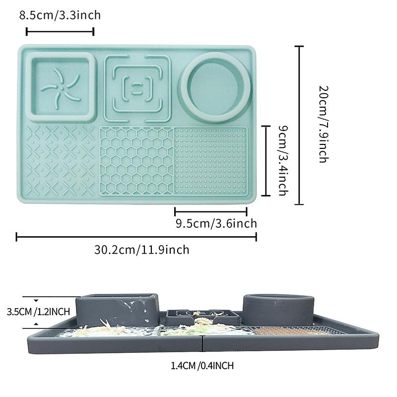 Silicone Non-Slip Waterproof Pet Feeding Mat - Easy Clean, Slow Feeder, Leakproof for Cats & Dogs