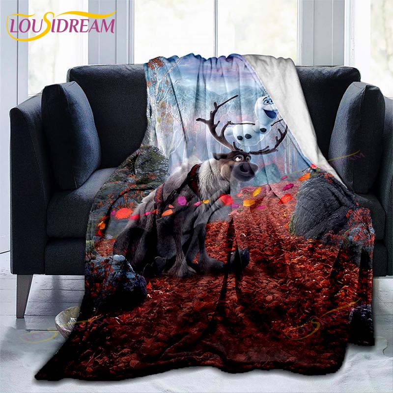 Frozen patroon plaid Deken Bank Quilt Overtrek Reis Beddengoed Outlet Plaid Deken Flanellen Deken Sprei