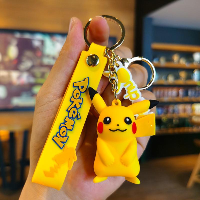 

Pokemon Keychain Anime Cute Pikachu Figure Fashion Keyring Jewelry Pendent Car Key Accessories Doll Toy Xmas Gift for Friends