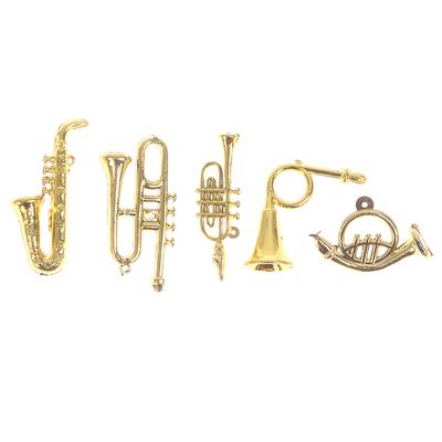 24Pcs/Set Mini Guitar Violin Trumpet Doll Musical Instrument Music Dolls House Bar Doll