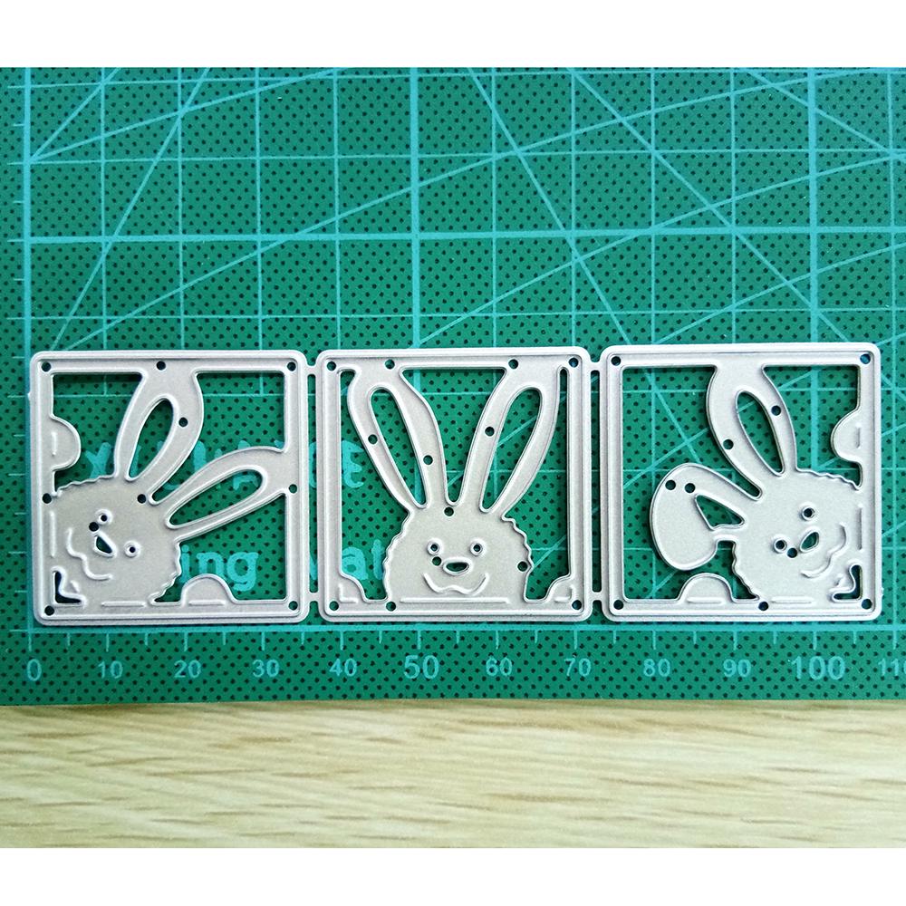 Metal Cutting Dies Cut Die Mold Cute Rabbit Frame Scrapbook Stencil DIY Craft Metal Cutting Dies Cut Die Mold Cute Rabbit Frame Scrapbook Stencil DIY Craft