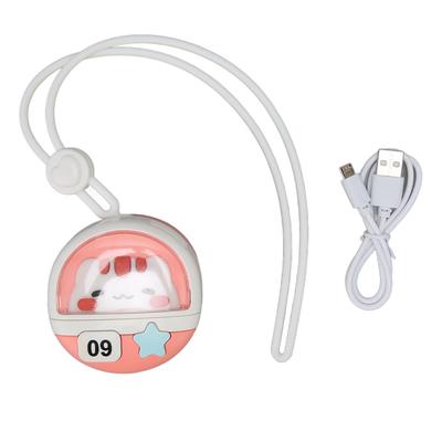 Mini Hanging Neck Fan 3 Speed USB Charging Bladeless Cartoon Portable Small Necklace Fan for Travel