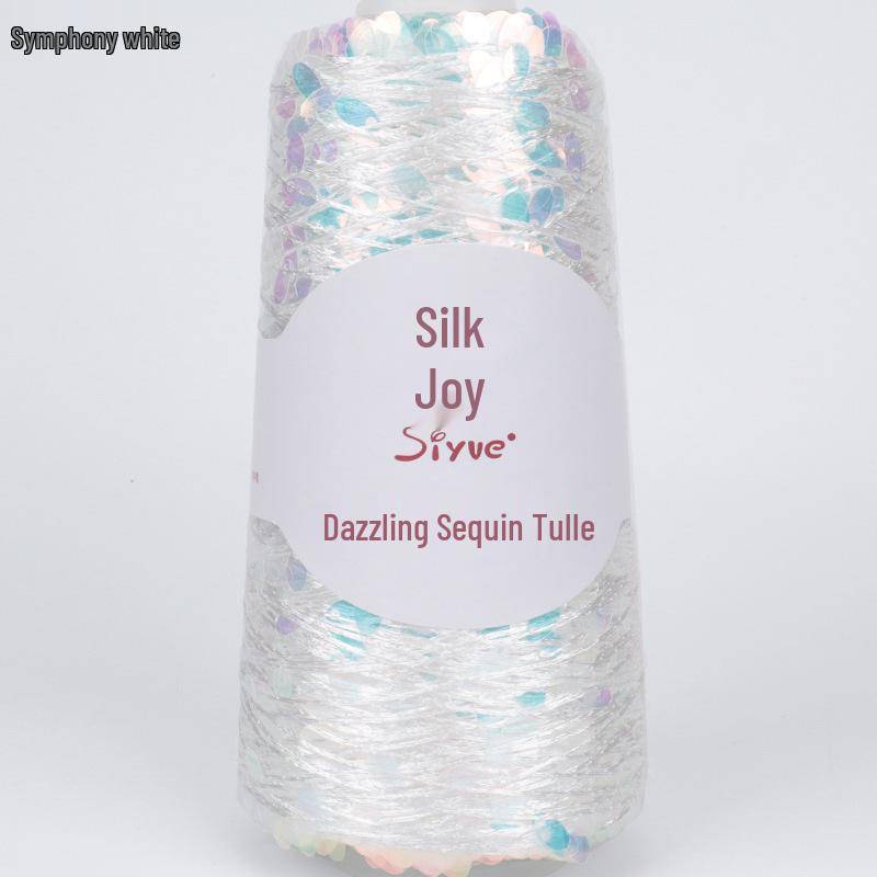 Siyue Silk Color Point Yarn: Dazzling Sequin Wool with Water Drop Sequins for DIY Hand Knitting