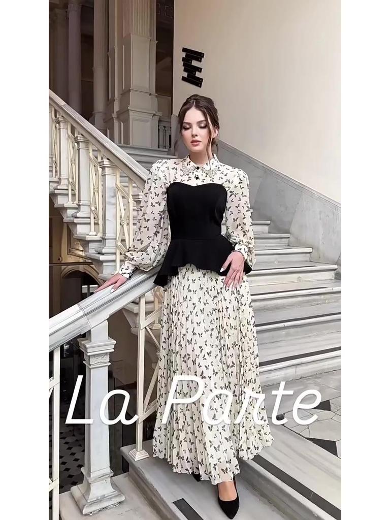 Elegant European Rhinestone Patchwork Long Dress - Women's Casual 2025